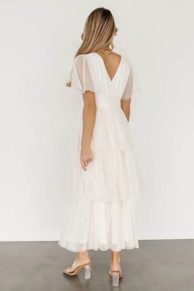 Women Starlet Tiered Maxi Dress Cream Baltic Born Tulle Styles Women Starlet Tiered Maxi Dress Cream Baltic Born Tulle Styles