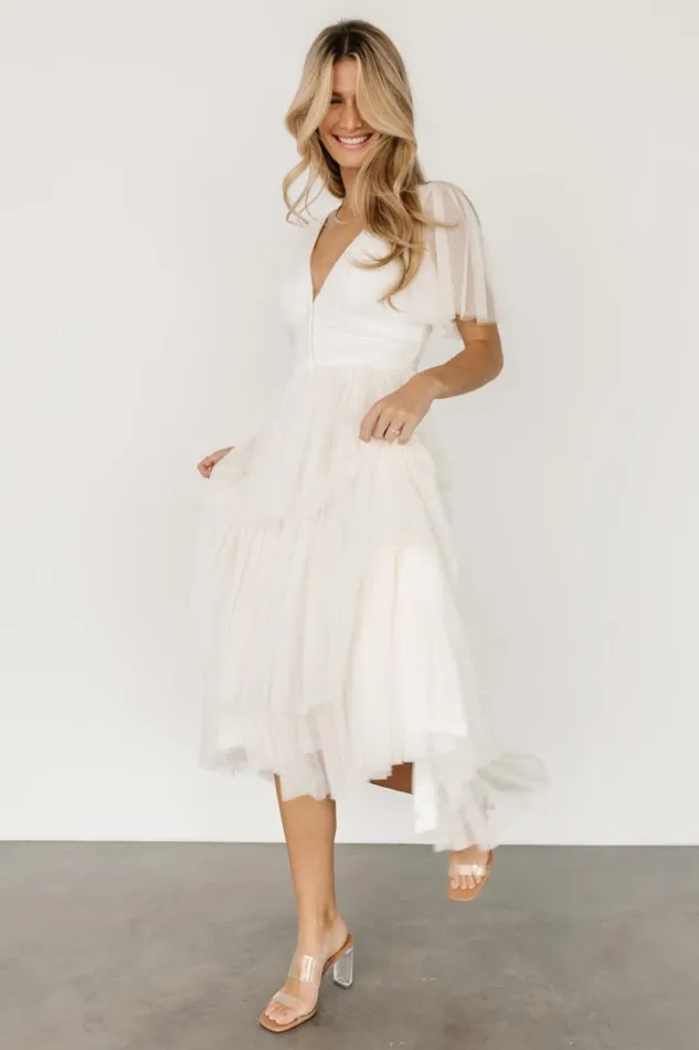 Women Starlet Tiered Maxi Dress Cream Baltic Born Tulle Styles Women Starlet Tiered Maxi Dress Cream Baltic Born Tulle Styles