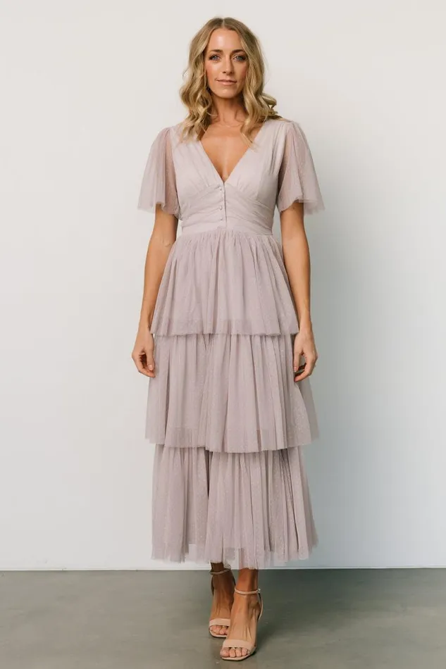 Women Starlet Tiered Maxi Dress Vintage Gray Baltic Born Tulle Styles Women Starlet Tiered Maxi Dress Vintage Gray Baltic Born Tulle Styles