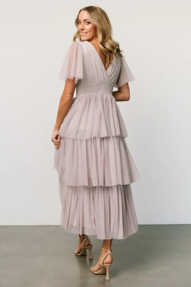 Women Starlet Tiered Maxi Dress Vintage Gray Baltic Born Tulle Styles Women Starlet Tiered Maxi Dress Vintage Gray Baltic Born Tulle Styles