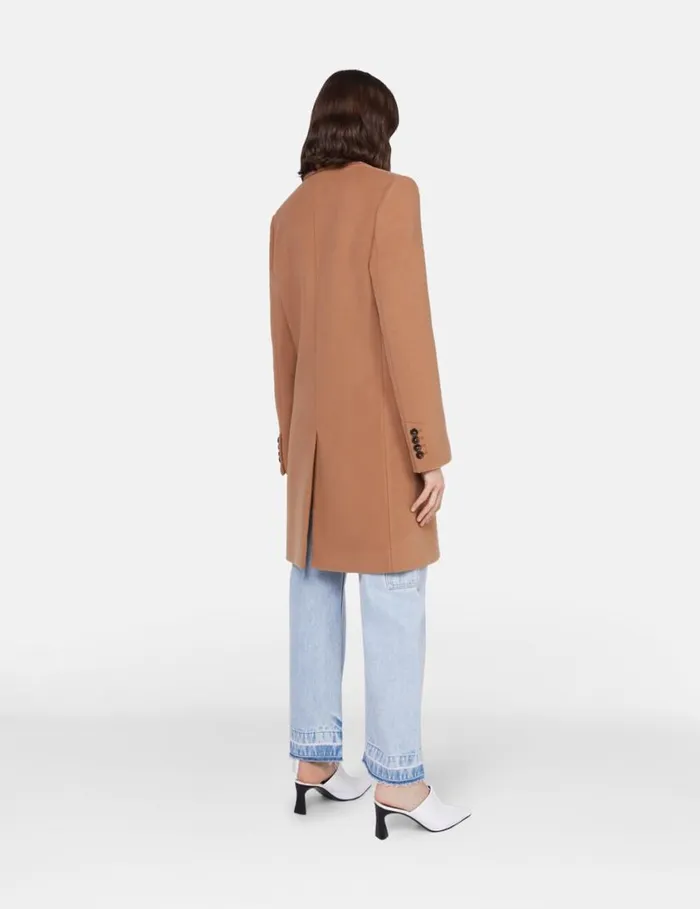 Women Stella Iconics Structured SingleBreasted Coat Camel Stella McCartney Coats And Jackets