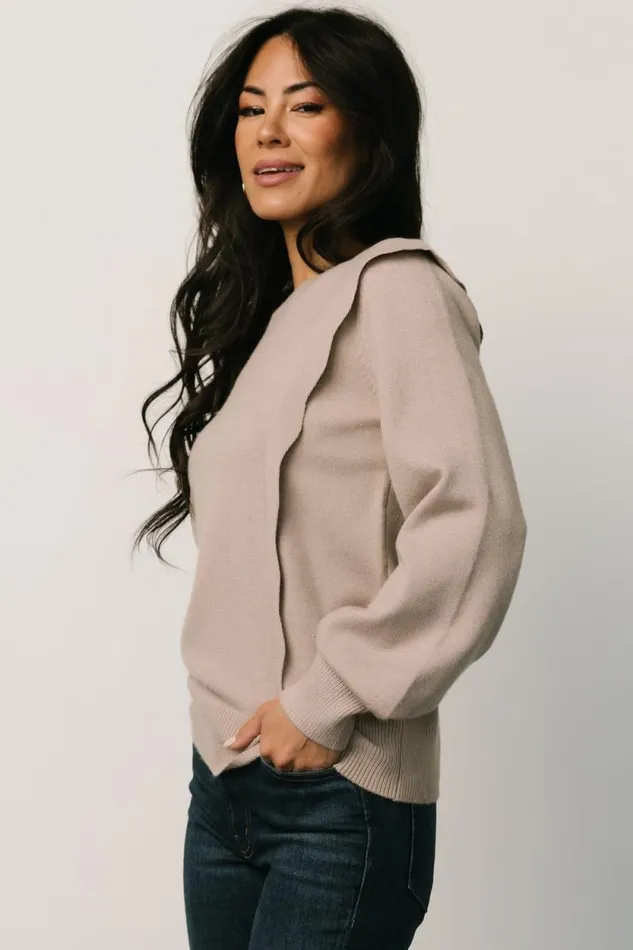 Women Stowe Sweater Latte Baltic Born Sweaters