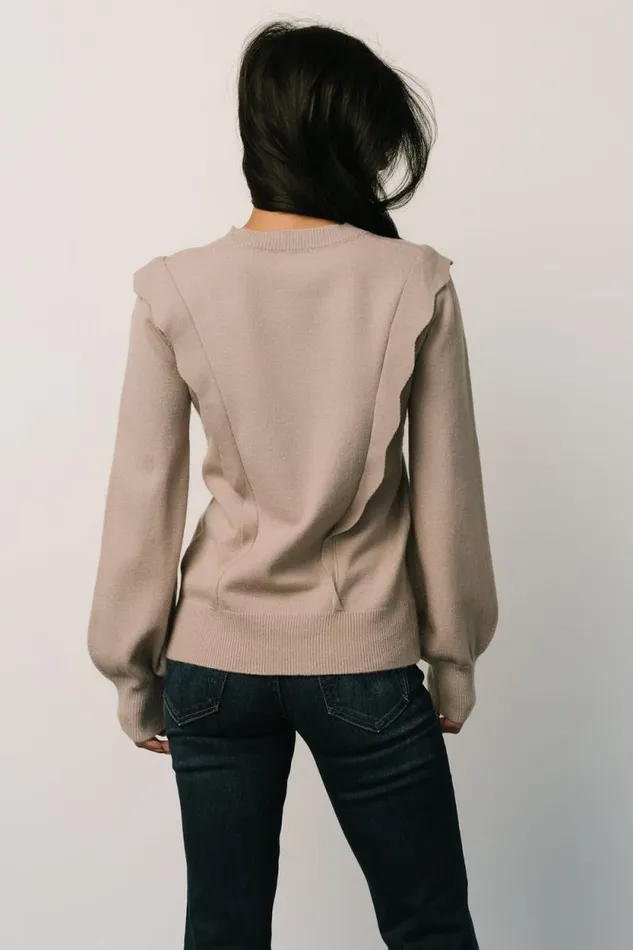 Women Stowe Sweater Latte Baltic Born Sweaters