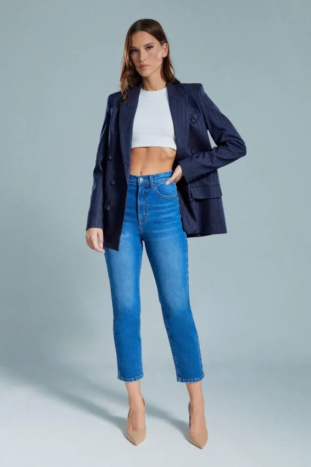 Women Straight Jean Bardot Heidi Straight Leg Jeans In Dark Denim Dark Denim