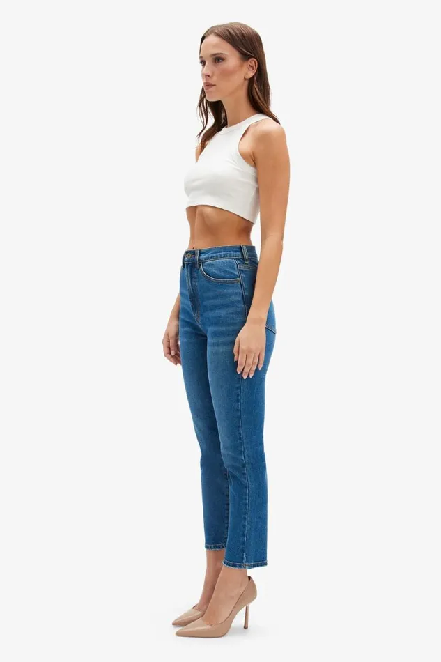 Women Straight Jean Bardot Heidi Straight Leg Jeans In Dark Denim Dark Denim Women Straight Jean Bardot Heidi Straight Leg Jeans In Dark Denim Dark Denim