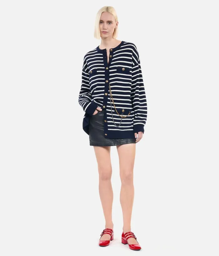 Women Striped Wool Cardigan THE KOOPLES Sweaters