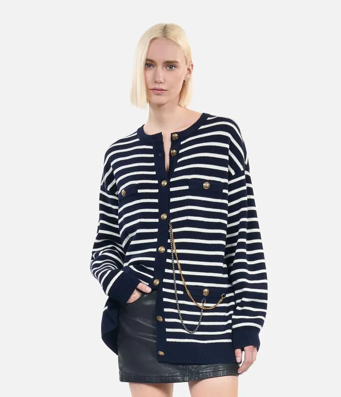 Women Striped Wool Cardigan THE KOOPLES Sweaters