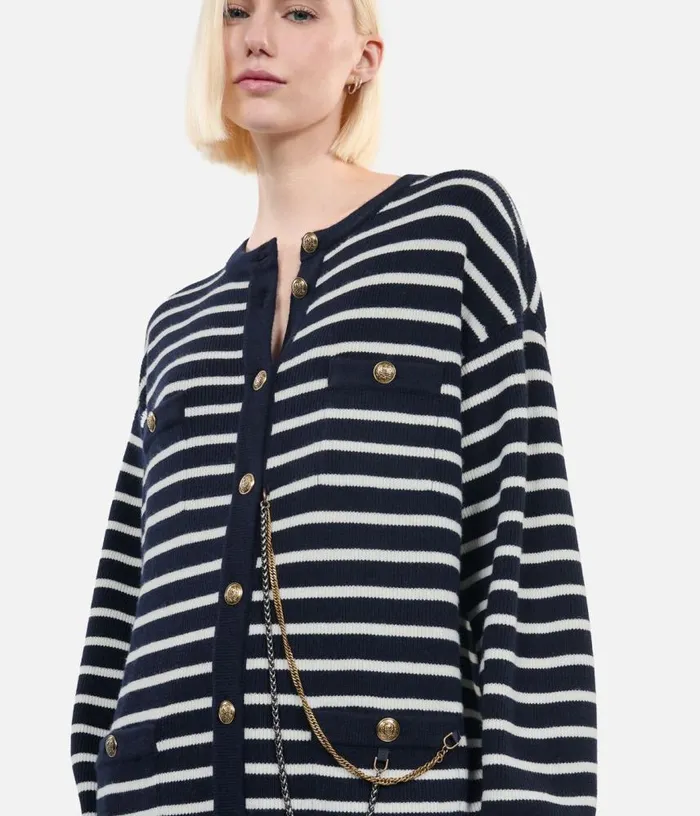 Women Striped Wool Cardigan THE KOOPLES Sweaters