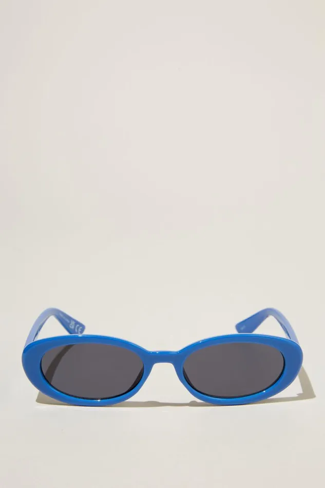 Women Sunglasses Cotton On Ophelia Oval Sunglasses Pacific Blue