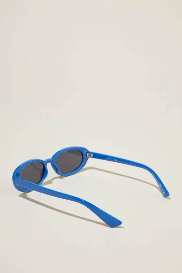 Women Sunglasses Cotton On Ophelia Oval Sunglasses Pacific Blue