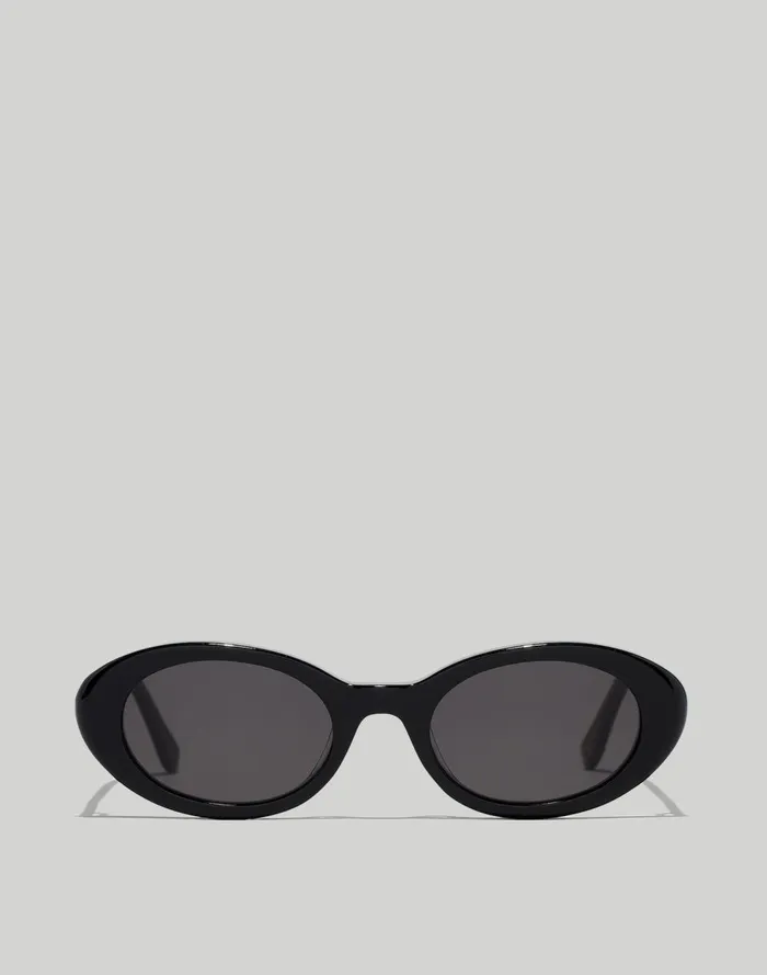 Women Sunglasses Madewell Russell Oval Sunglasses True Black