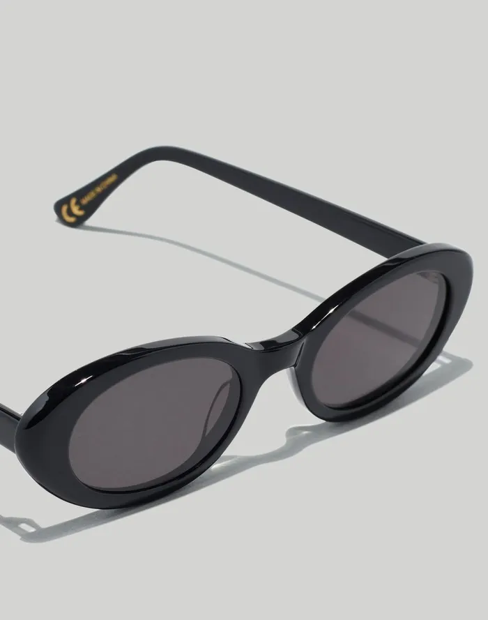 Women Sunglasses Madewell Russell Oval Sunglasses True Black