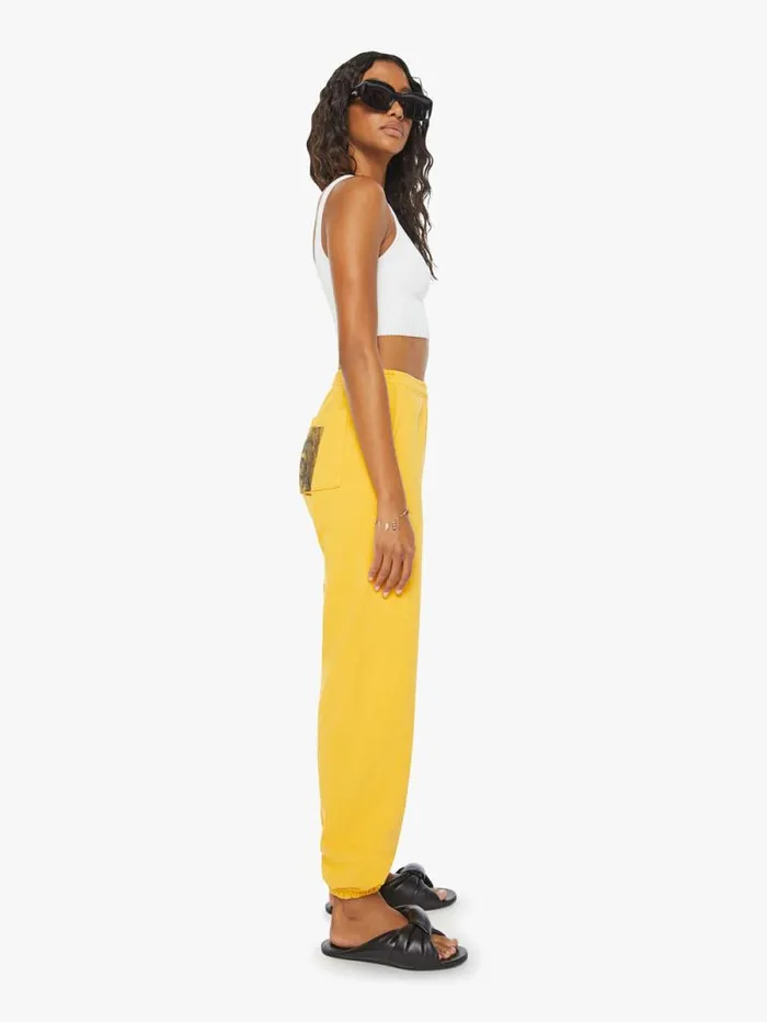 Women Sweatpants Mother Denim Benji Sweatpants Yellow medium