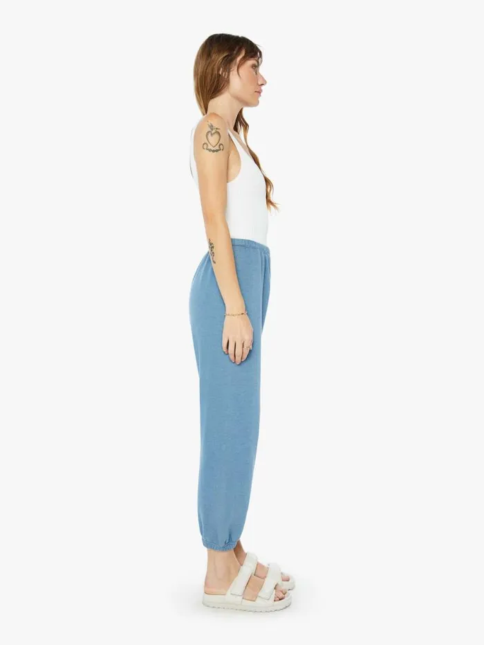 Women Sweatpants Mother Denim Heart Sweatpant Chambray Blue
