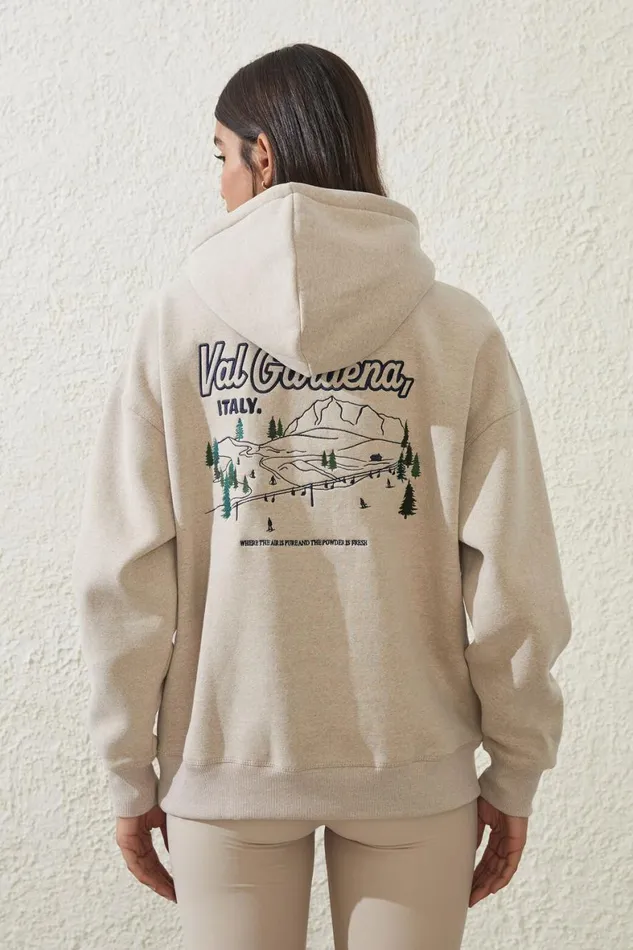 Women Sweats and Hoodies Cotton On Plush Premium Hoodie White Pepper Marleval Gardena