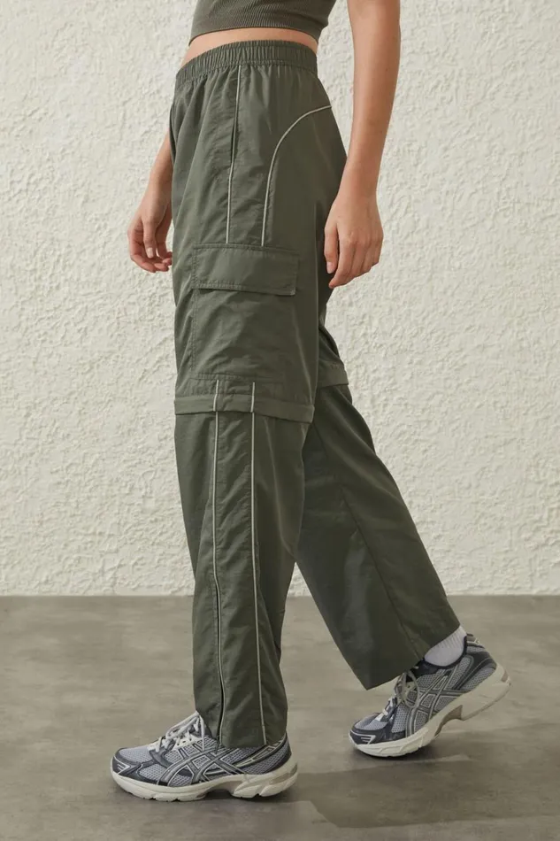 Women Sweats and Hoodies Cotton On Woven Zip Off Cargo Pant Sweet Green