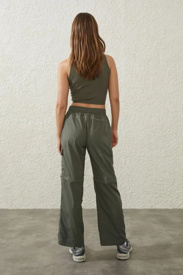 Women Sweats and Hoodies Cotton On Woven Zip Off Cargo Pant Sweet Green