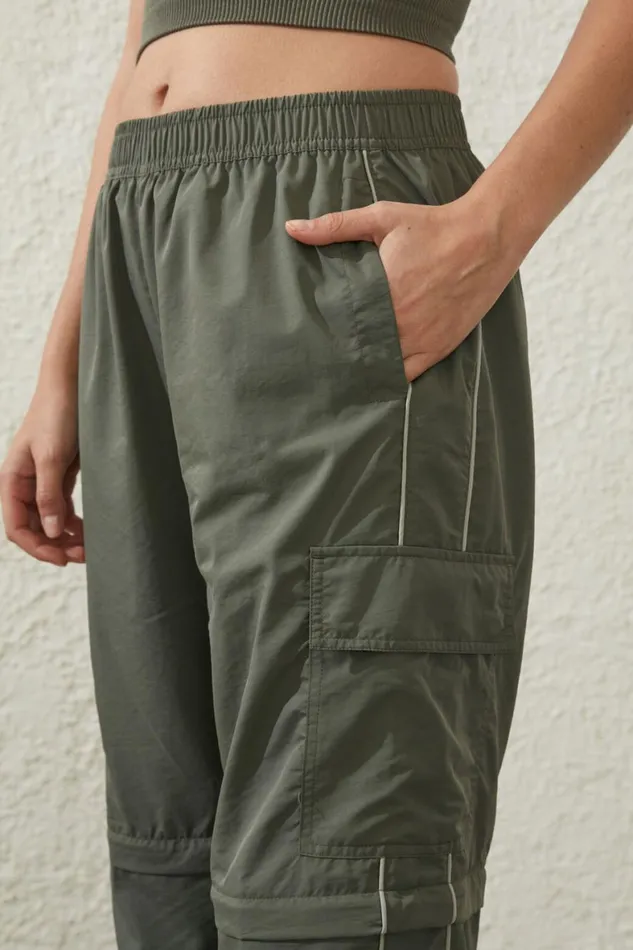 Women Sweats and Hoodies Cotton On Woven Zip Off Cargo Pant Sweet Green
