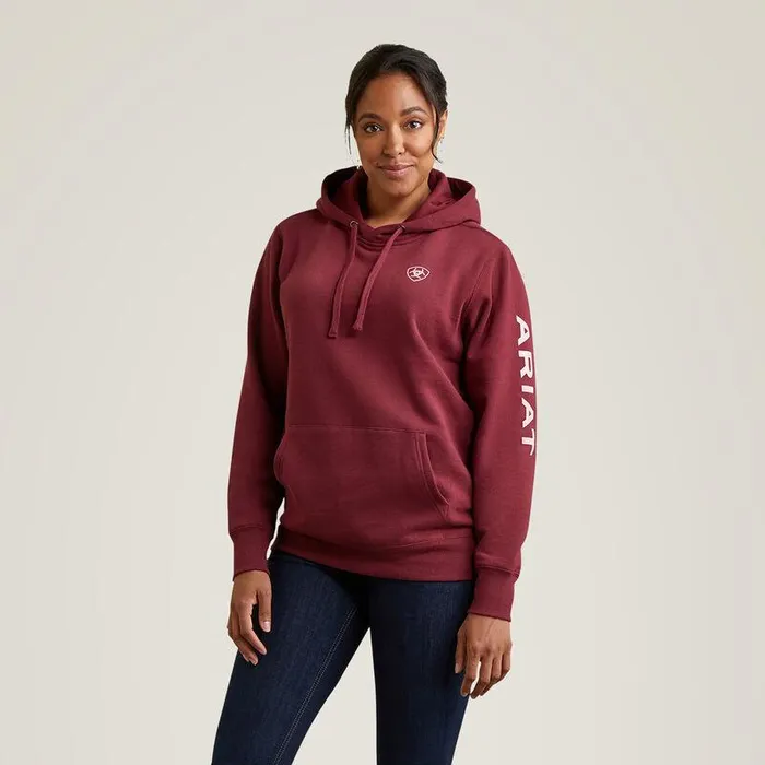 Women Sweatshirts and Hoodies Ariat Ariat Logo Hoodie Zinfandel