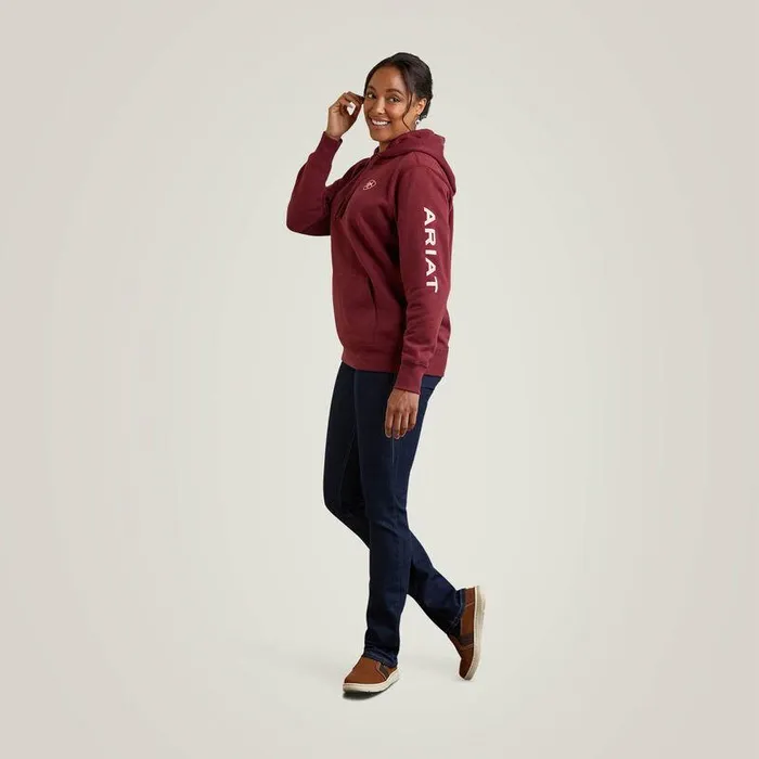 Women Sweatshirts and Hoodies Ariat Ariat Logo Hoodie Zinfandel Women Sweatshirts and Hoodies Ariat Ariat Logo Hoodie Zinfandel