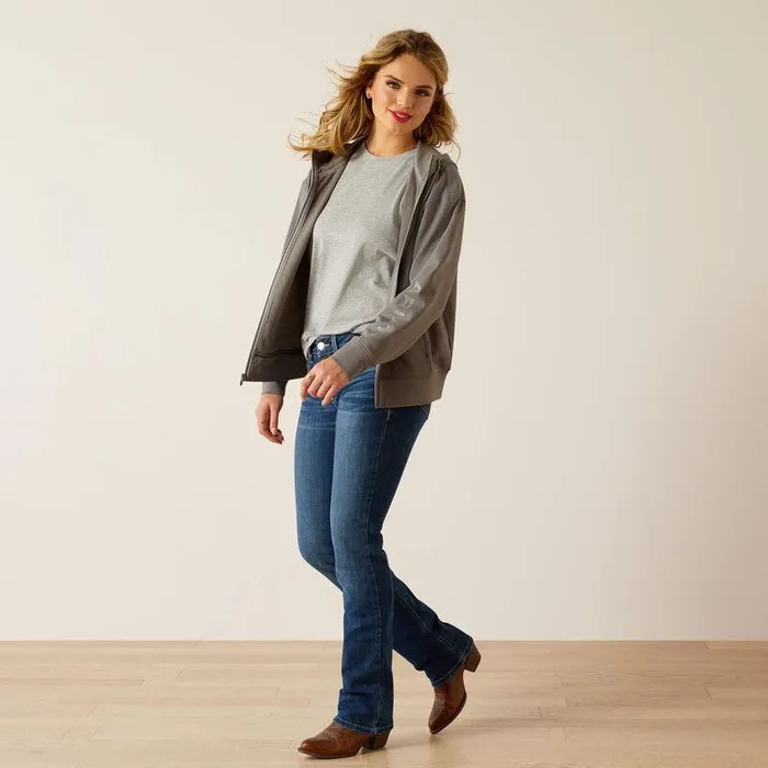 Women Sweatshirts and Hoodies Ariat Breeze Full Zip Hoodie Smoked Pearl
