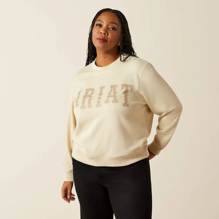 Women Sweatshirts and Hoodies Ariat Essential Crew Sweatshirt Summer Sand