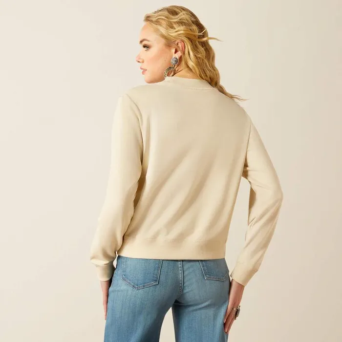 Women Sweatshirts and Hoodies Ariat Essential Crew Sweatshirt Summer Sand