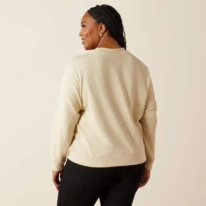 Women Sweatshirts and Hoodies Ariat Essential Crew Sweatshirt Summer Sand
