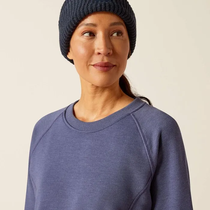 Women Sweatshirts and Hoodies Ariat Rebar Traverse Sweatshirt Blue Indigo Heather Women Sweatshirts and Hoodies Ariat Rebar Traverse Sweatshirt Blue Indigo Heather