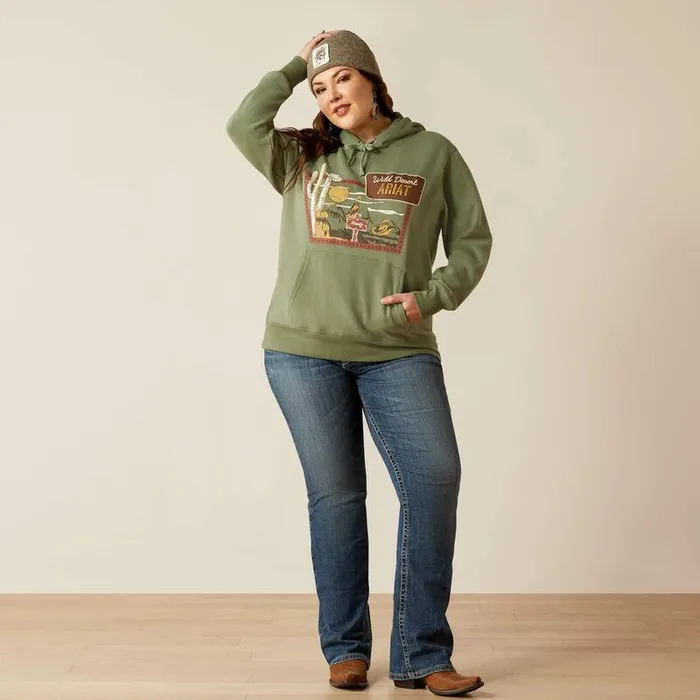 Women Sweatshirts and Hoodies Ariat Route 66 Hoodie Sea Spray Women Sweatshirts and Hoodies Ariat Route 66 Hoodie Sea Spray