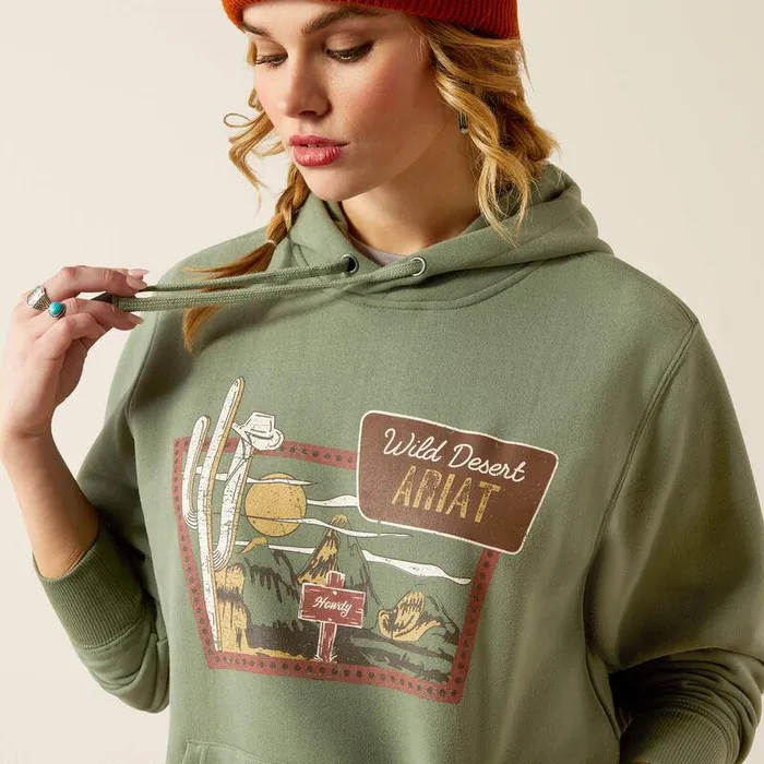 Women Sweatshirts and Hoodies Ariat Route 66 Hoodie Sea Spray Women Sweatshirts and Hoodies Ariat Route 66 Hoodie Sea Spray