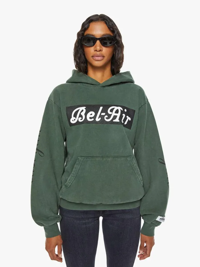 Women Sweatshirts Mother Denim BelAir Pull Over Hoodie Green dark