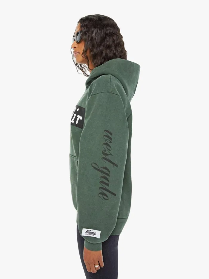 Women Sweatshirts Mother Denim BelAir Pull Over Hoodie Green dark