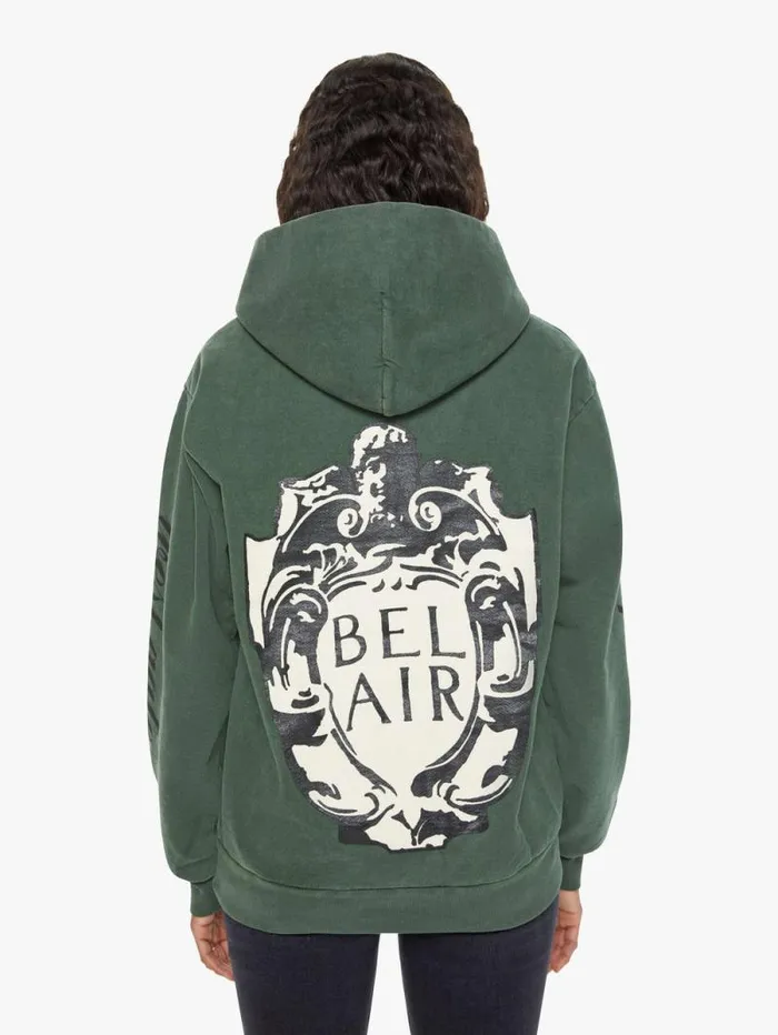 Women Sweatshirts Mother Denim BelAir Pull Over Hoodie Green dark
