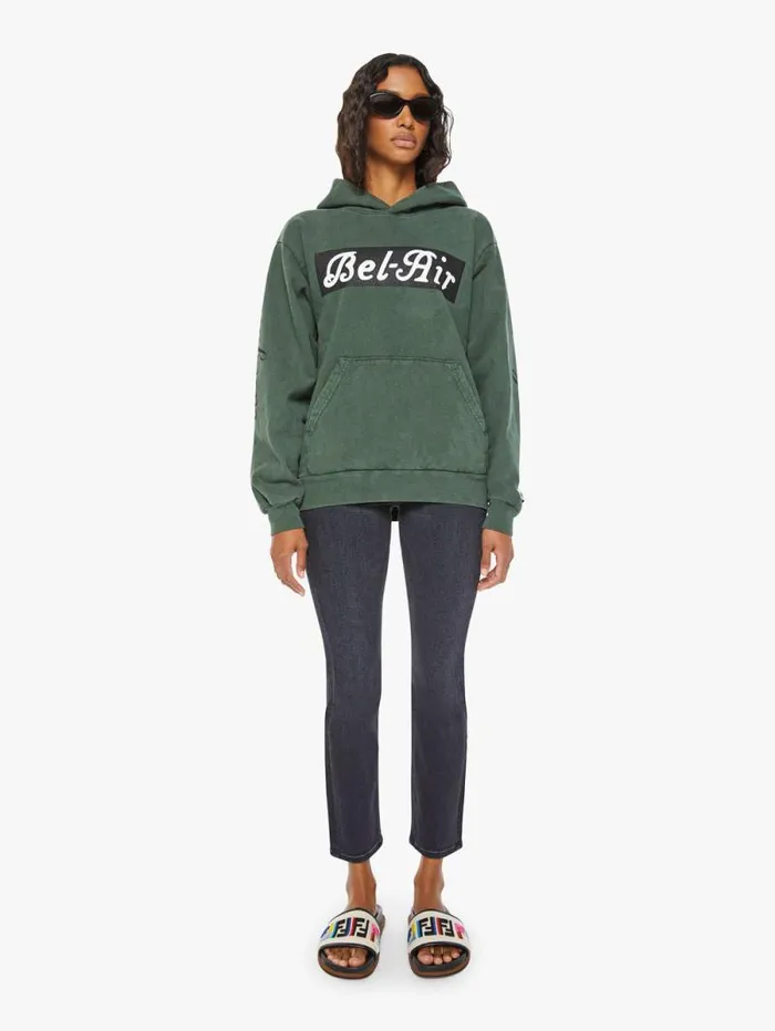 Women Sweatshirts Mother Denim BelAir Pull Over Hoodie Green dark