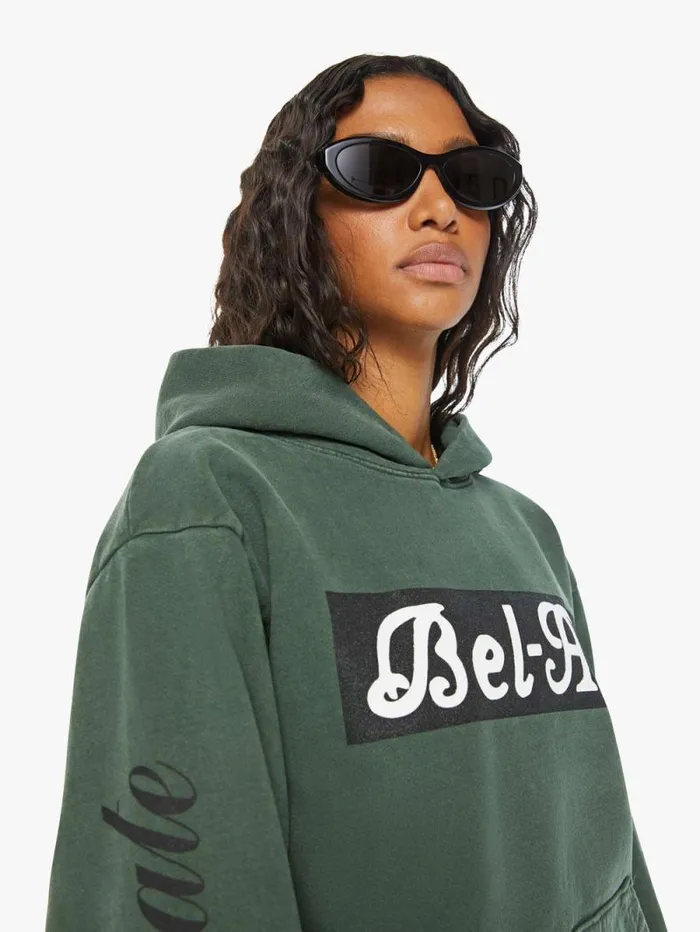 Women Sweatshirts Mother Denim BelAir Pull Over Hoodie Green dark