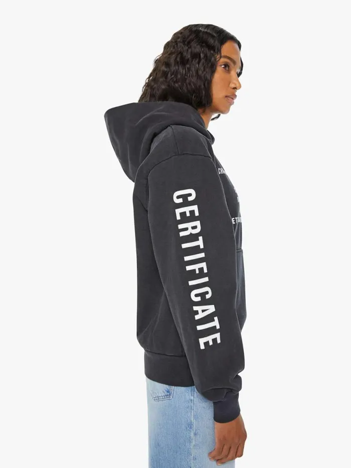 Women Sweatshirts Mother Denim Biggie Pull Over Hoodie Black