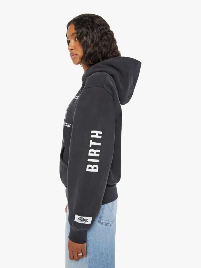 Women Sweatshirts Mother Denim Biggie Pull Over Hoodie Black
