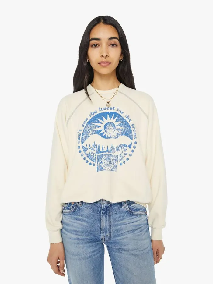 Women Sweatshirts Mother Denim The Biggie Concert Green