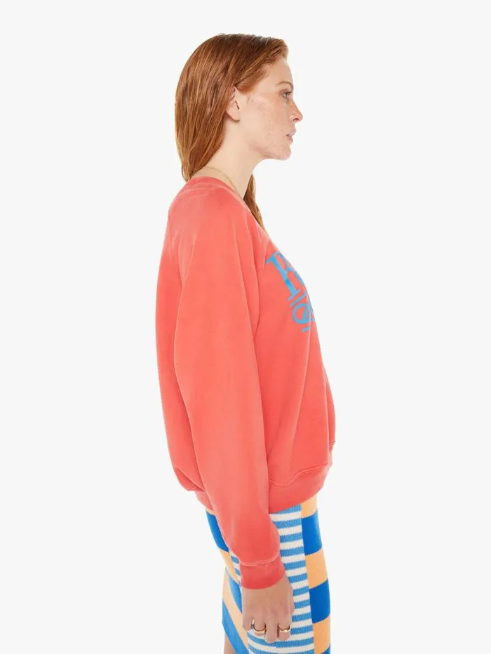 Women Sweatshirts Mother Denim The Biggie Concert Pink