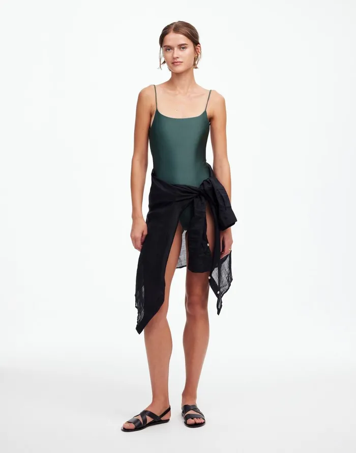 Women Swim Madewell Jade Swim Trophy OnePiece Swimsuit Hunter Sheen