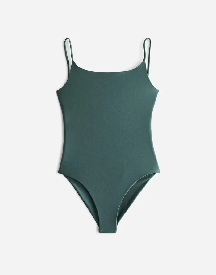 Women Swim Madewell Jade Swim Trophy OnePiece Swimsuit Hunter Sheen
