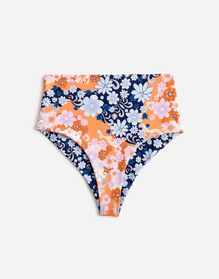 Women Swim Madewell Madewell X Agua Bendita Alicia Reversible Bikini Bottom Multi
