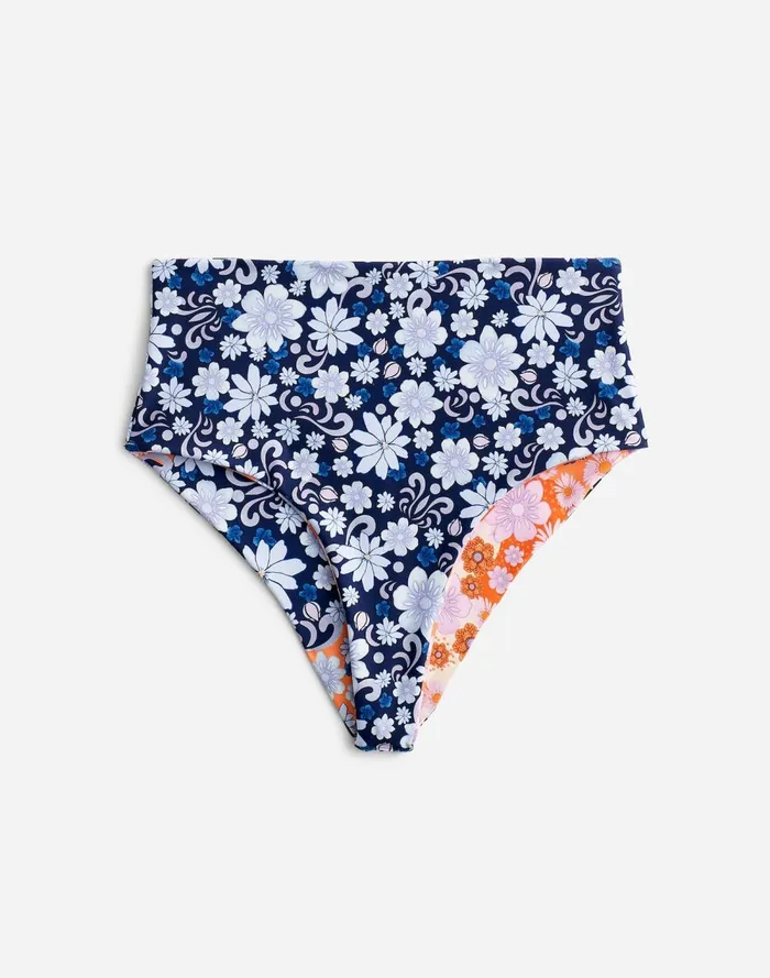 Women Swim Madewell Madewell X Agua Bendita Alicia Reversible Bikini Bottom Multi