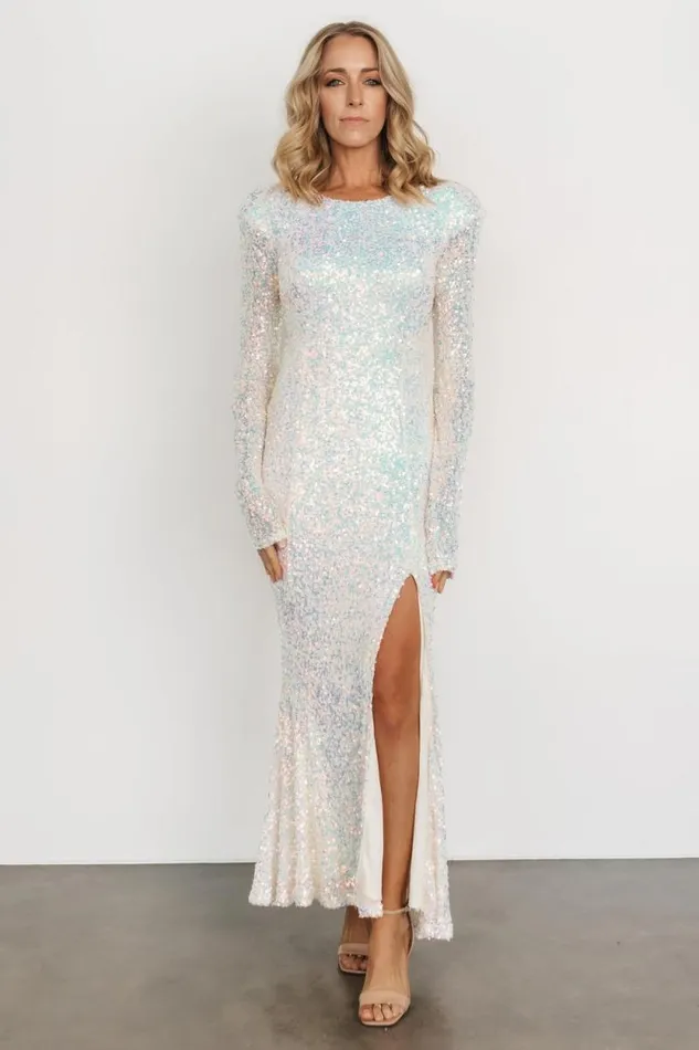 Women Sylvia Sequin Gown Opalescent Baltic Born Embellished and Sequined