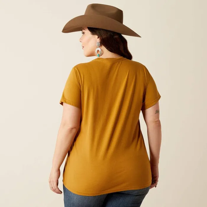 Women TShirts and Tops Ariat Ariat Stay Gold TShirt Harvest Gold Women TShirts and Tops Ariat Ariat Stay Gold TShirt Harvest Gold