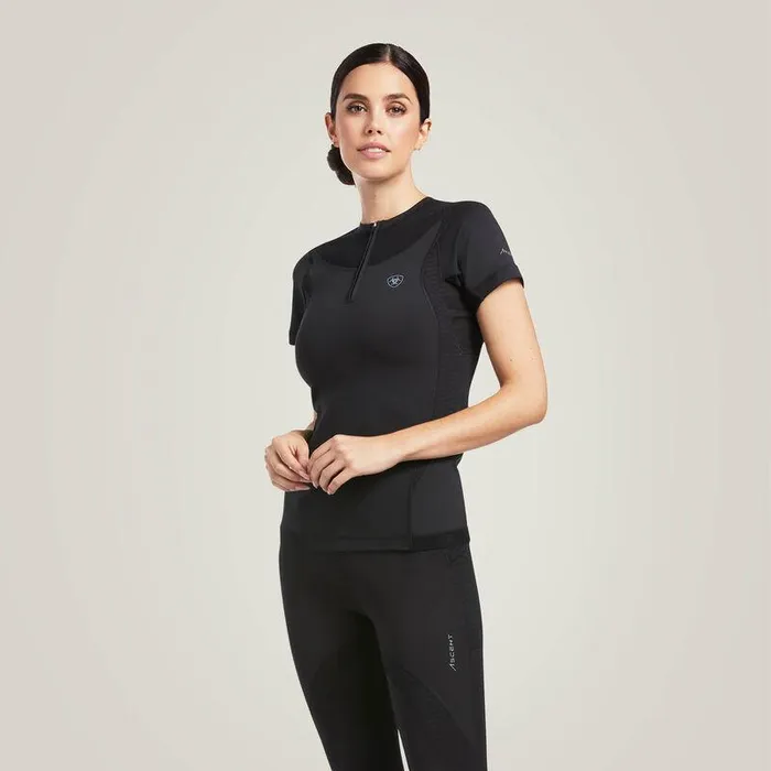 Women TShirts and Tops Ariat Ascent 14 Zip Baselayer Black