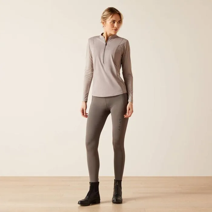 Women TShirts and Tops Ariat Breathe 14 Zip Baselayer Zinc Women TShirts and Tops Ariat Breathe 14 Zip Baselayer Zinc