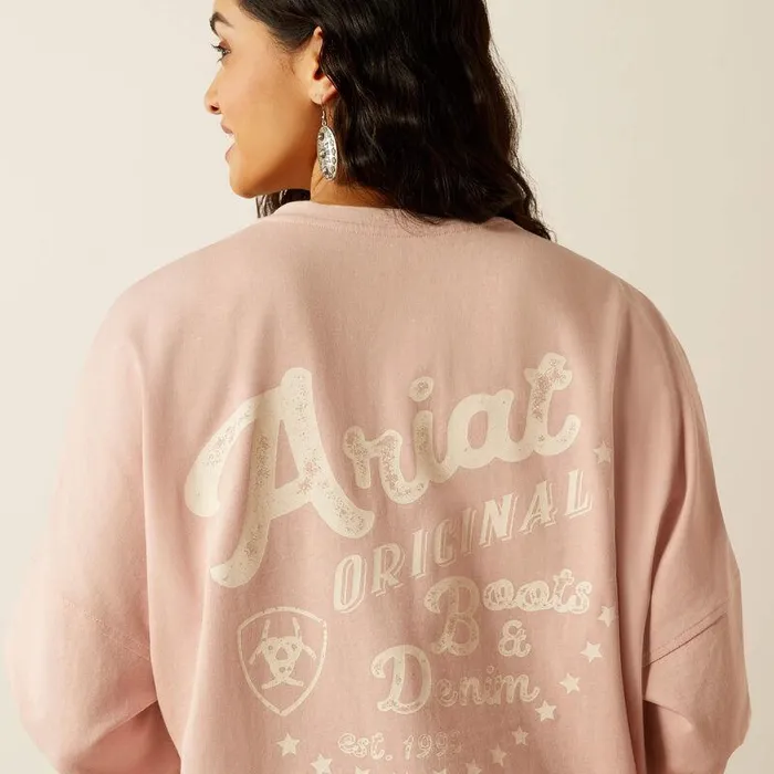 Women TShirts and Tops Ariat Canvas Oversized TShirt Peachskin Women TShirts and Tops Ariat Canvas Oversized TShirt Peachskin