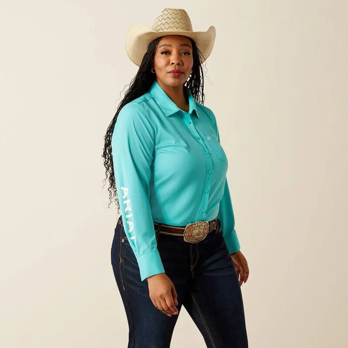 Women TShirts and Tops Ariat Kirby Pro Team Shirt Blue Turquoise